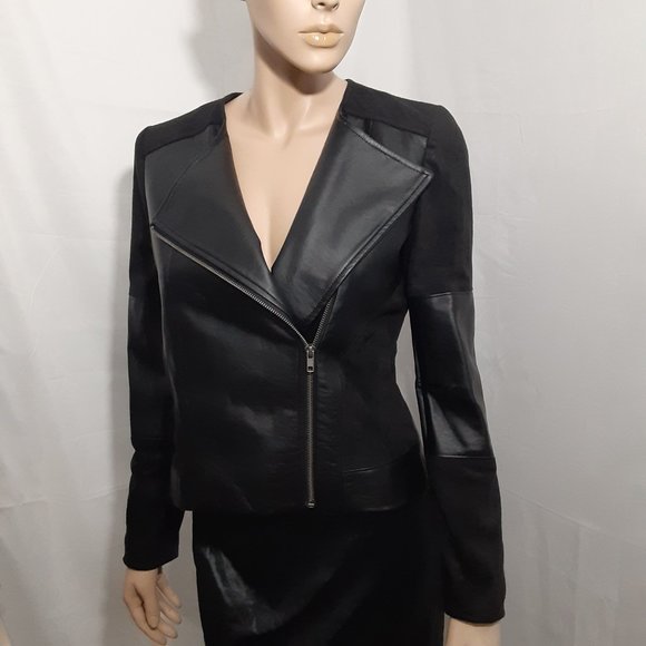 Cupcakes & Cashmere Moto Jacket - Vegan 2 Tone (S) - Picture 6 of 11